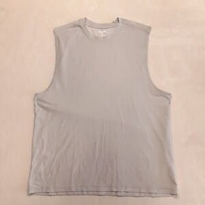 True Classic Mens Sleeveless Active Tee XL Light Gray Performance Athletic